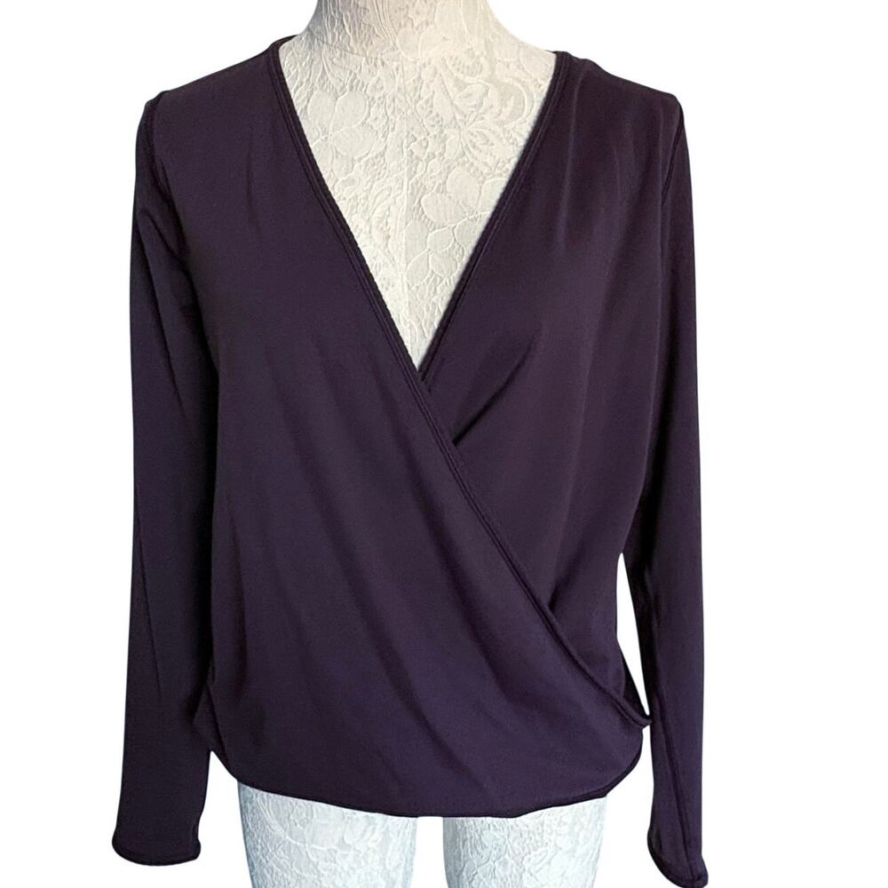 Lululemon Full Freedom Long Sleeve WrapTop  BlackCherry 10 Balletcore Plum